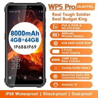 Điện thoại Oukitel WP5 PRO 5,45 inch 4 + 64G 6762D 1,8ghz,4G chống nước 4GB + 64GB Android 10.0 với 4 camera Pin 8000mAh