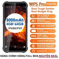 Điện thoại Oukitel WP5 Pro(Ram 4Gb,Rom 64gb,Pin 8.000mAh,chống nước,chống va đập,pin khủng)