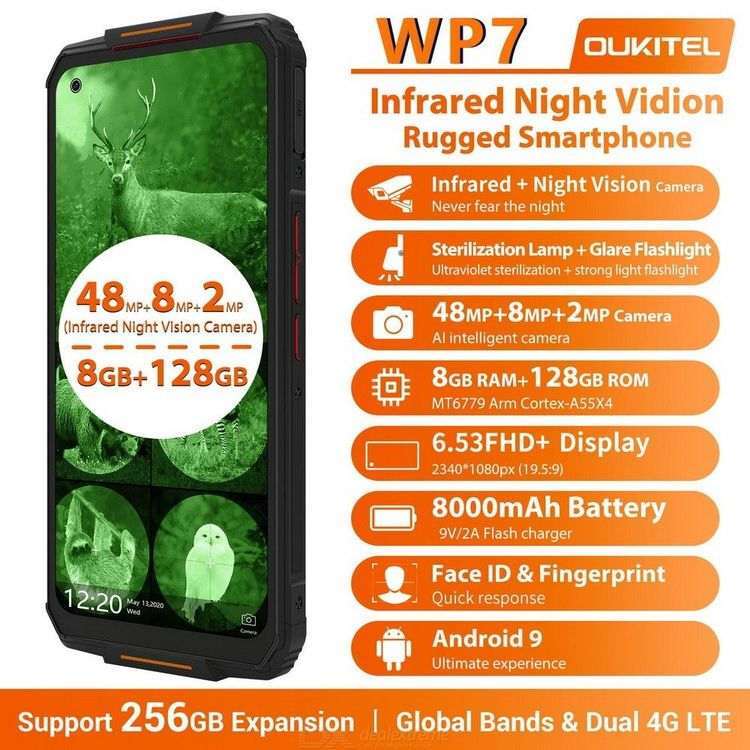 Điện thoại Oukitel WP7 - 8GB RAM, 128GB, 6.53 inch