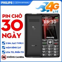 Điện thoại Philips Xenium E539 - Pin lâu, 4G, bàn phím lớn cho người lớn tuổi và học sinh
