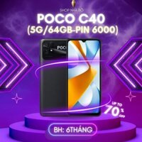 Điện thoại Poco C40 pin 6000MAh điện thoại chính hãng, điện thoại giá rẻ bảo hành 6 tháng