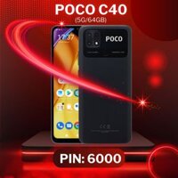 Điện thoại Poco C40 ram 5G/64gb pin 6000MAh điện thoại chính hãng, điện thoại giá rẻ BH 6 tháng