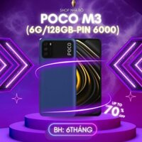 Điện thoại Poco M3 Ram 6G/128gb điện thoại chính hãng, điện thoại giá rẻ bảo hành 6 tháng...
