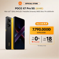 Điện thoại POCO X7 Pro 5G (8+256GB) - Màn hình 6.67" 120Hz AMOLED, Chip D8400-Ultra, Camera 50MP