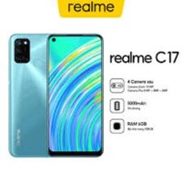 điện thoại Realme C17 2sim ram 8G/128G máy Chính Hãng, Màn hình: IPS LCD6.5"HD+, Cày Game nặng đỉnh