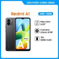 Điện thoại Redmi A1 2GB32GB  Điện Thoại Giá Rẻ Mới 100, Nguyên Seal Bảo hành 12 tháng  Điện Thoại Gaming Pin khủng 5000 mAh - 2 Sim -  Đen