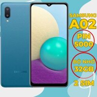 Điện thoại Samsung Galaxy A02 Pin 5000mAh chính hãng giá rẻ, điện thoại BH 6 tháng có phụ kiện.
