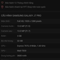 Điện thoại samsung galaxy J730 (J7 pro)