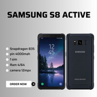 Điện thoại samsung galaxy S8 active 1 sim Ram 4/64 chip rồng 835, máy đẹp pin trâu