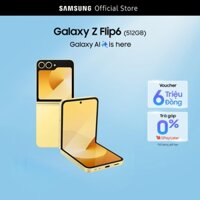 Điện thoại Samsung Galaxy Z Flip6, điện thoại AI, 512GB, pin lớn nhất, Flexcam 50MP