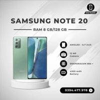 Điện Thoại Samsung Note 20 5G Ram 8/128 GB, 2 Sim, Bản Mỹ Full Chức Năng