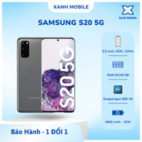 Điện thoại Samsung S20 5G, ram 8/128GB, 2 sim, chip Snapdragon 865, màn hình AMOLED 120 Hz mượt mà