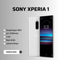 Điện thoại sonny xperia 1 (sony x1) bản nhật 1 sim 6/64g chip snap 855 đẹp nguyên zin