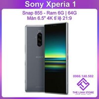 Điện thoại Sony Xperia 1 (Sony X1) có bản 2 Sim Quốc tế màn OLED 6.5 inch 4K 21:9 - Snap 855 ram 6G