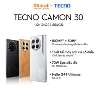 Điện thoại Tecno Camon 30 (12+12)GB/256GB | Sạc 70W | Helio G99 Ultimate | Camera 100MP | BH 12Tháng