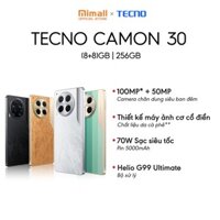 Điện thoại Tecno Camon 30 (8+8)GB/256GB | Pin 5000mAh | Camera chân dung siêu ban đêm | Hàng Chính Hãng