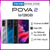 Điện thoại Tecno Pova 2 (6GB+128GB) |Pin 7000 mAh| 6.9" FHD | BH 13 Tháng