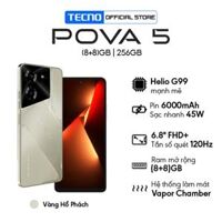 Điện thoại Tecno POVA 5 (8+8)/256GB - MediaTek G99 - Sạc nhanh 45W - 6.8'' FHD+ Tần số quét 120HZ - Hàng Chính Hãng - Bảo hành 13 Tháng