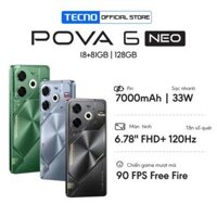 Điện thoại Tecno Pova 6 Neo (8GB/128GB) - Helio G99 Ultimate | 7000 mAh | Sạc nhanh 33W