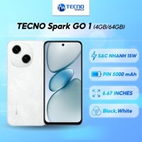 Điện thoại TECNO Spark Go 1 (2024),ram 4GB rom 64GB sạc nhanh 18W Chính Hãng