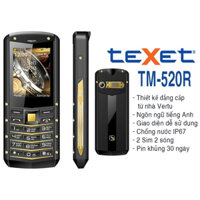 Điện Thoại TEXET 520R, Chống nước, 2 sim, Pin khủng