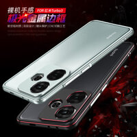 Điện Thoại Thời Trang Ốp Lưng Kim Loại Cho Xiaomi Redmi Turbo 3 5G Vỏ Nhôm Sang Trọng Khung Kim Loại Vỏ Điện Thoại Kim Loại Bảo Vệ Ống Kính Máy Ảnh Vỏ Phim Funda Capa