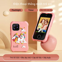 Điện thoại thông minh dành cho trẻ em Máy ảnh đồ chơi Màn hình cảm ứng Trò chơi chụp ảnh ngoài trời với thẻ Sd 32g Hoạt