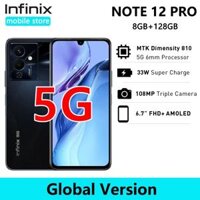 Điện thoại thông minh Infinix Note 12 Pro 5G 8GB 128GB - Bản quyền, 6nm Dimensity 810 Ultra Processor, màn hình 6.7\