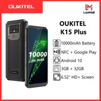 Điện Thoại Thông Minh OUKITEL K15 Plus 10000MAh NFC Điện Thoại Di Động ROM 32GB RAM 3GB 6.52" Điện Thoại Di Động Quad Core Android 10 MT6761 13MP