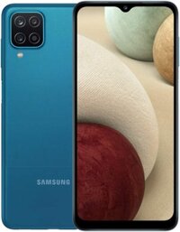 Điện thoại thông minh Samsung Galaxy A12 (A127F) 128GB Dual SIM, mở mạng GSM (Không hỗ trợ CDMA Verizon/Sprint), phiên bản quốc tế, không bảo hành (Màu xanh dương) - Tặng kèm sạc ô tô nhanh.