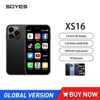 Điện thoại thông minh SOYES XS16 Mini 4G - Màn hình 3 inch, Quad Core, 3GB + 64GB, Android 10, 2000mAh, Camera 5MP, Dual SIM - Thiết kế nhỏ gọn