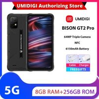 Điện thoại thông minh UMIDIGI BISON GT2/GT2 PRO - Sản phẩm chất lượng bền chắc, sử dụng hệ điều hành Android 12, chống nước IP68 IP69K, dung lượng 128GB hoặc 256GB, màn hình 90Hz Helio G95 NFC 6.5
