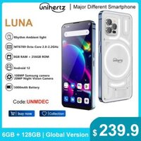 Điện thoại thông minh Unihertz Luna với nhịp điệu môi trường xung quanh và dây đèn LED âm nhạc RAM 8GB, bộ nhớ 256GB, camera 108MP G99 - tầm nhìn ban đêm điện thoại di động