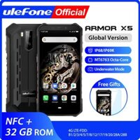 Điện thoại Ulefone Armor X5 MT6763 Octa core chống nước, chống sốc IP68 Android 9.0 3GB RAM 32GB ROM NFC 4G LTE