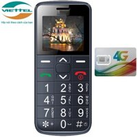 ĐIỆN THOẠI VIETTEL V6216 TẶNG SIM VIETTEL giành cho người già, 2 sim, pin trâu,sóng khỏe,loa to