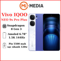 Điện thoại Vivo iQOO Neo9s Pro Plus 5G  Snapdragon 8 Gen 3 Pin 5500mAh / Sạc 120w  Bảo Hành 12tháng