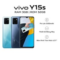 Điện thoại Vivo Y15A Ram 4GB + 64GB Hàng chính hãng