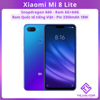 Điện thoại Xiaomi Mi 8 Lite Rom quốc tế tiếng Việt - Snapdragon 660 ram 6G 64G