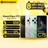 Điện Thoại Xiaomi Poco C75 6GB/128GB Chính Hãng | Màn hình 6,88" | Pin 5160mAh | Camera kép 50MP AI