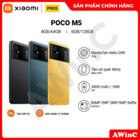 Điện thoại Xiaomi POCO M5 | Pin 5000mAh | MediaTek Helio G99 - Hàng Chính Hãng