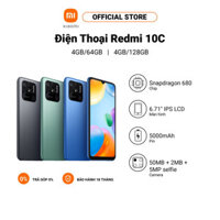 Điện Thoại Xiaomi Redmi 10C 4-128GB|Pin 5000mAh| Snapdragon 680