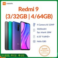 Điện thoại Xiaomi Redmi 9 3GB/32GB - 4GB/64GB - Hàng Chính Hãng Digiworld - Bảo Hành 18 Tháng