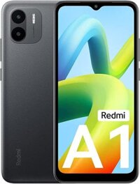 Điện thoại Xiaomi Redmi A1 phiên bản toàn cầu 4G 32GB + 2GB đã mở khóa, màn hình 6.52 inch, camera kép 8MP (Không dành cho thị trường Mỹ) + (kèm sạc nhanh trên ô tô và thẻ nhớ SD 64GB) màu đen.