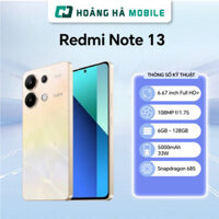 Điện thoại Xiaomi Redmi Note 13 (6GB/128GB) - Hàng chính hãng, Full Seal Chưa Active