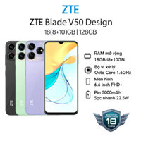 Điện Thoại ZTE Blade V50 Design | 16GB(8GB+8GB)/128GB | 6.6'' Full HD+ | Octa Core 1.6GHZ | 5000mAh 22.5W  | Chính Hãng