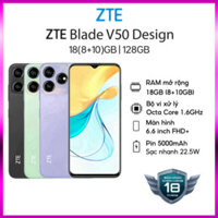 Điện Thoại ZTE Blade V50 Design | 16GB(8GB+8GB)/128GB | 6.6'' Full HD+ | Octa Core 1.6GHZ | 5000mAh 22.5W  | Chính Hãng