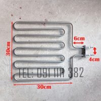 Điện trở cho chảo rang cơm, thanh nhiệt nướng dạng bàn tay lượn sóng công suất 3Kw, 4kw điện áp 220V/380V