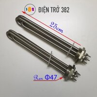 Điện trở củ ren phi 47mm, thanh nhiệt ren phi 47 ống inox 304 hàng tốt.