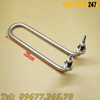 Điện trở đun nước chữ U quỳ Inox 304 chiều dài 20cm, điện áp 220V