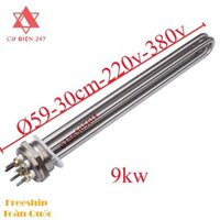 Điện trở đun rượu phi 59: 30cm - 9KW - 220V/380V Điện trở nhiệt đun nước, điện trở đun dầu giá rẻ